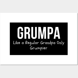 Grumpa Like a Regular Grandpa Only Grumpier Posters and Art